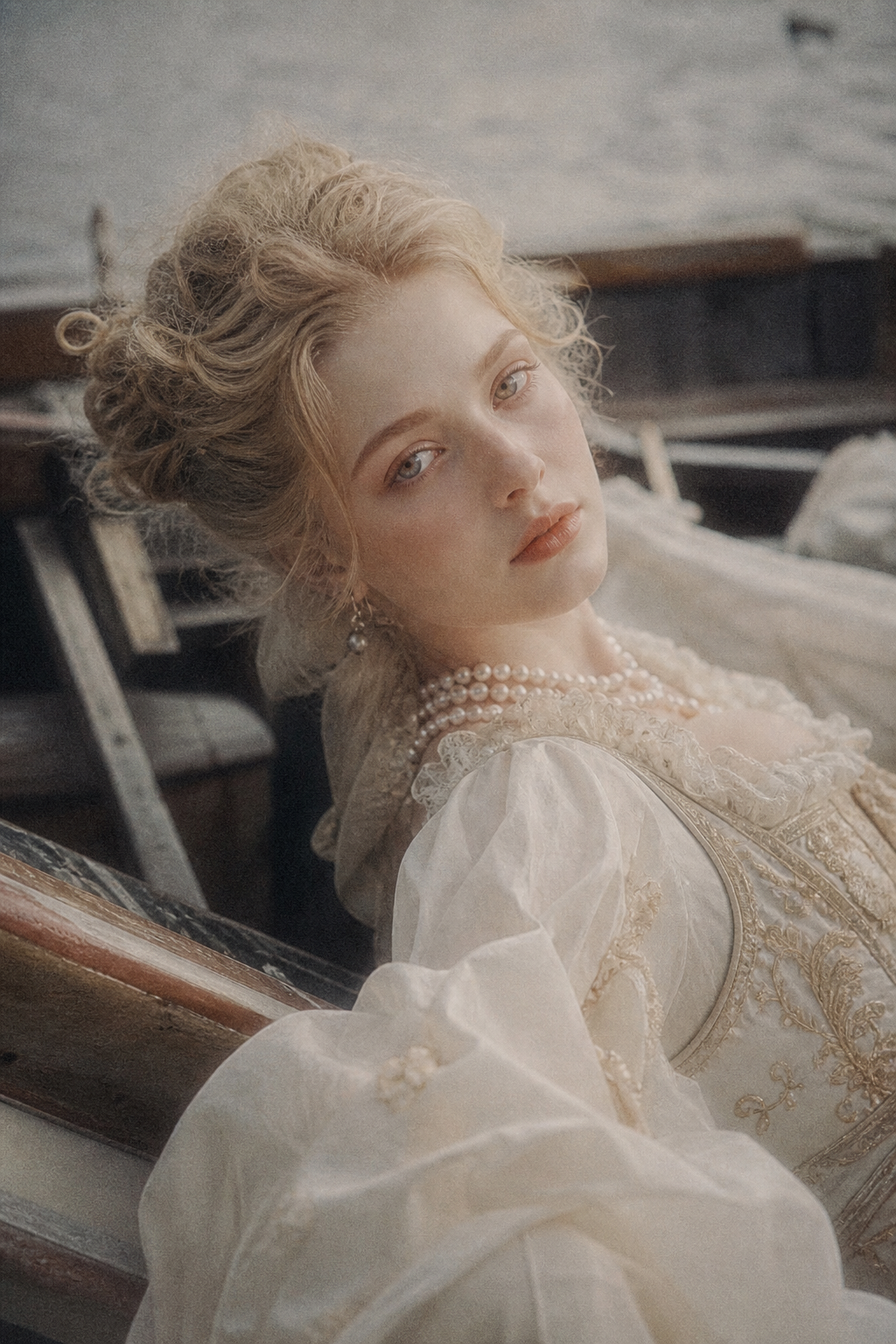A photorealistic, vintage analog film portrait of [MAIN_SUBJECT], shot from a [… AI image prompt example