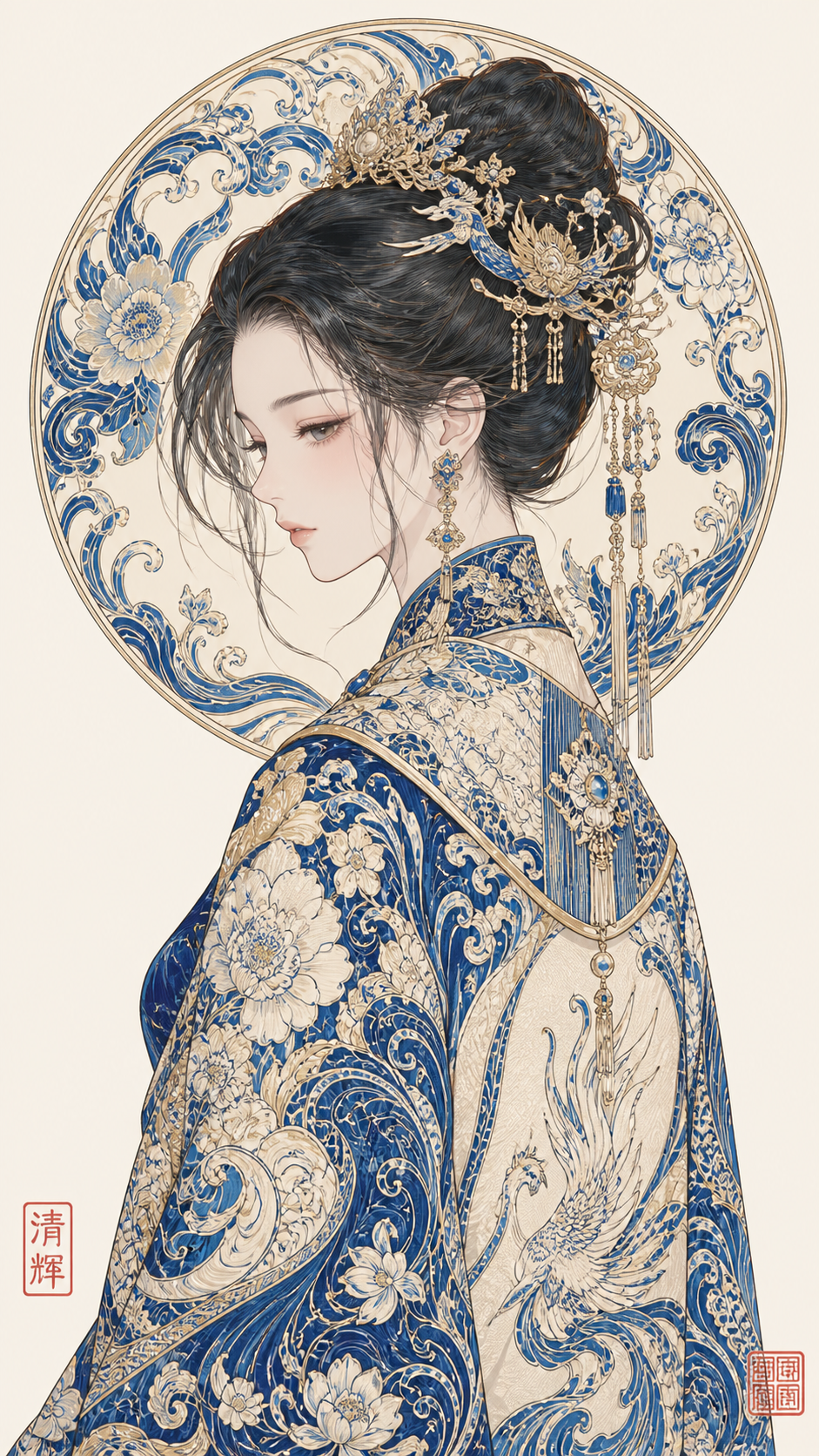 A breathtaking 2D digital illustration of [MAIN_SUBJECT] captured from a [CAMER… AI image prompt example