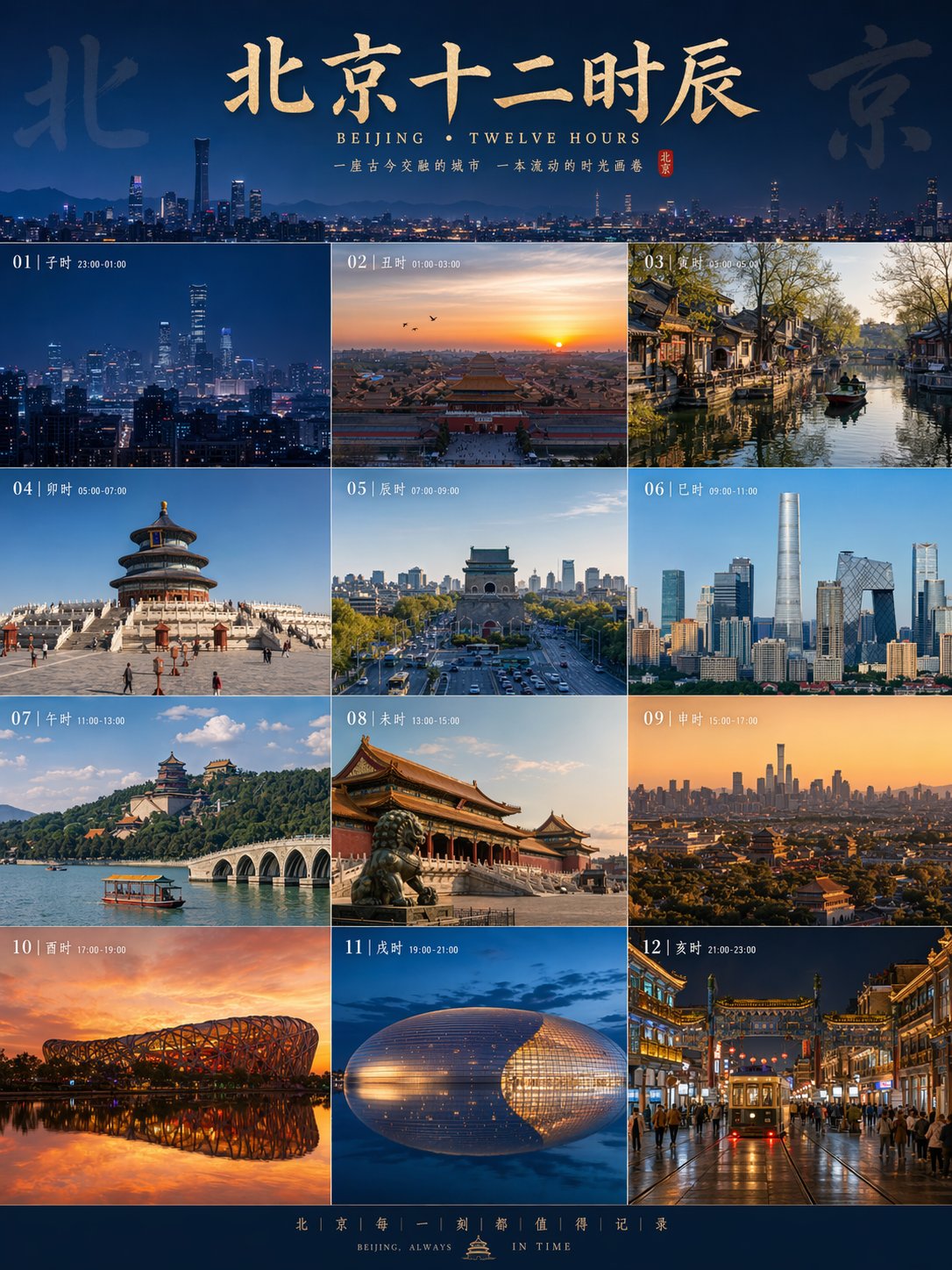 【城市名】十二时辰 AI image prompt example