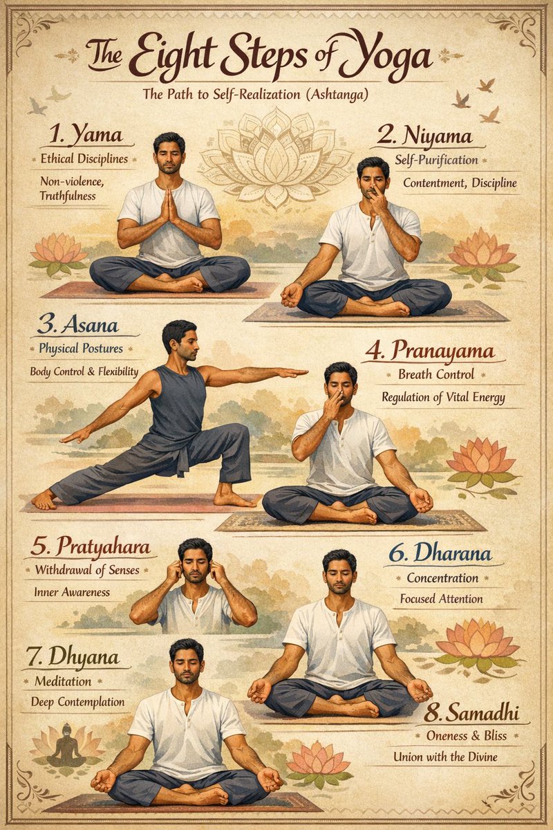 Indian yoga steps infographic: GPT Image 2 prompt AI image prompt result