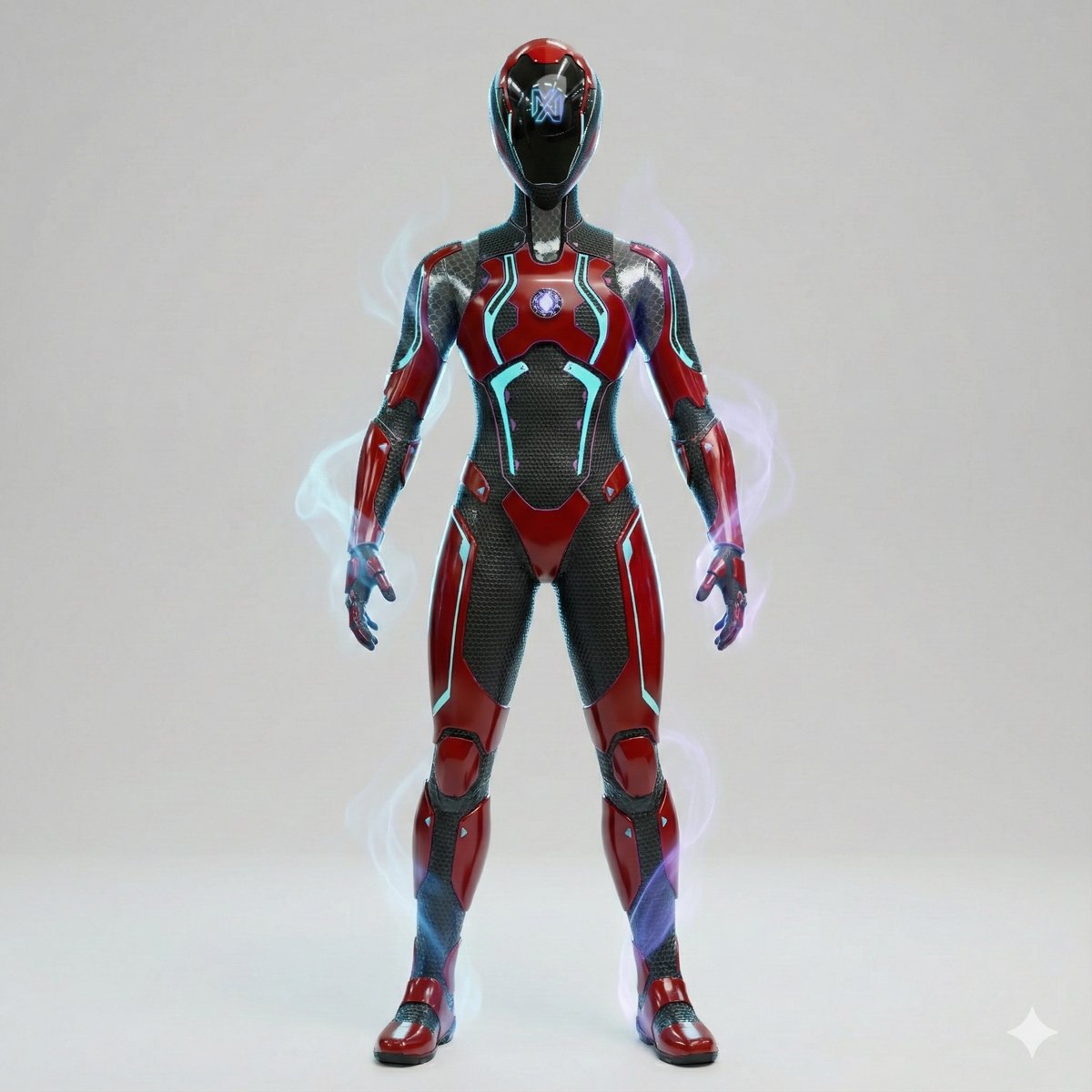 极致3D电影感角色全身渲染 AI image prompt example