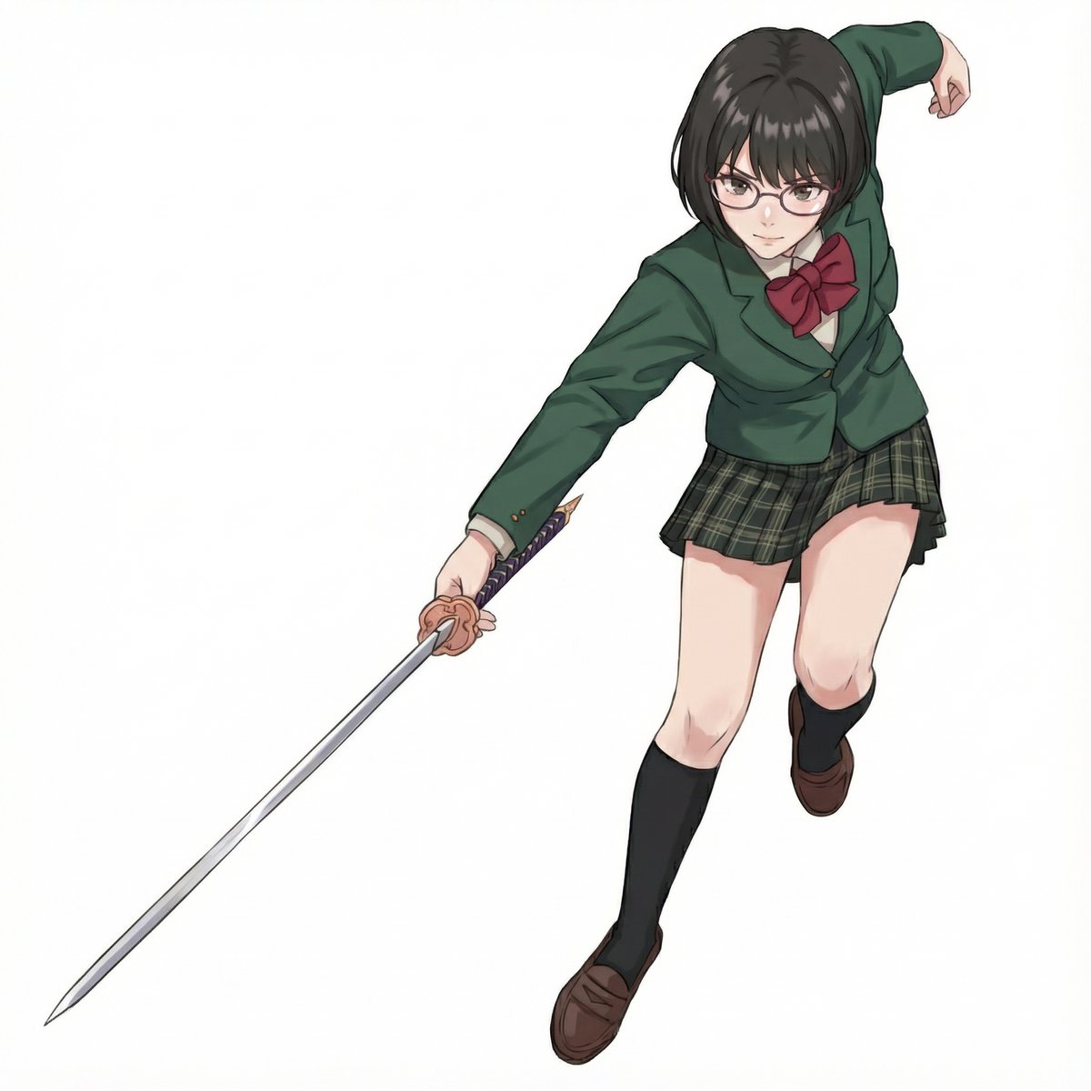 3D辅助生成精致二次元角色插画 AI image prompt example