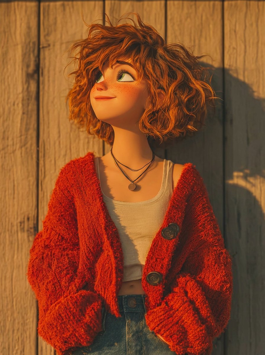 3D ginger curls Pixar girl: GPT Image 2 prompt AI image prompt result