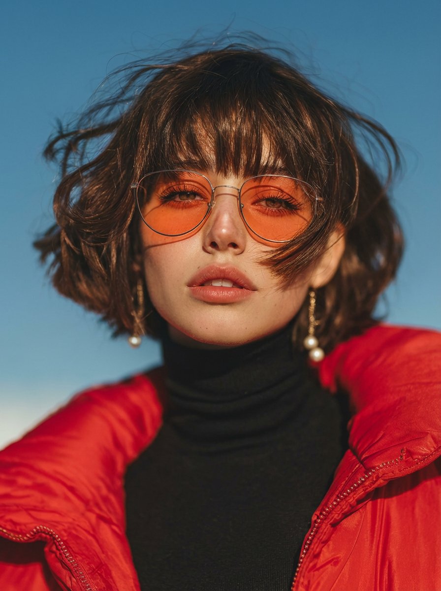 Red puffer orange sunglasses: GPT Image 2 prompt AI image prompt result