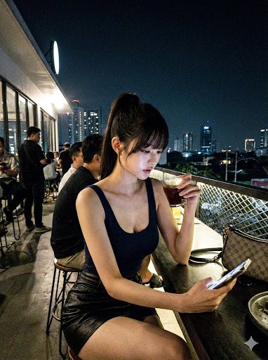 Candid smartphone night portrait: GPT Image 2 prompt AI image prompt result