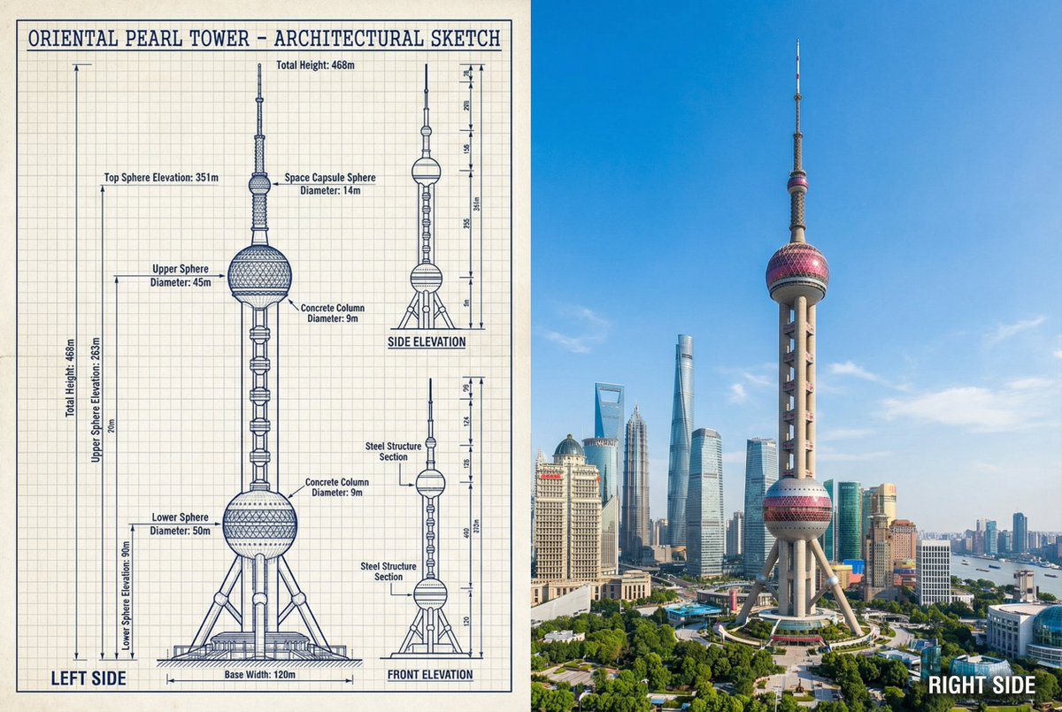 蓝图与实景交织的巍峨长城 AI image prompt result