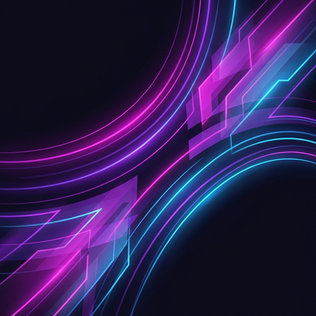 抽象曲线的光影流动与动态平衡 AI image prompt example