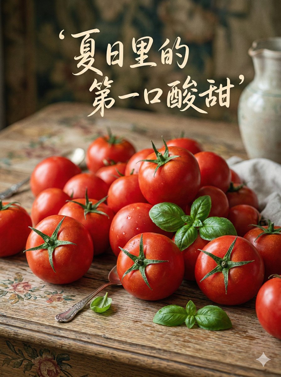 盛夏酸甜第一口的视觉盛宴 AI image prompt example