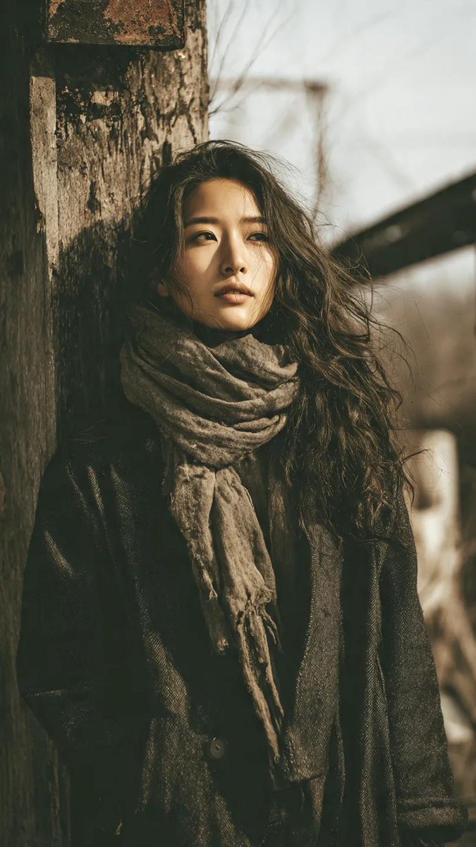 90年代垃圾摇滚风的日本女性肖像 AI image prompt result