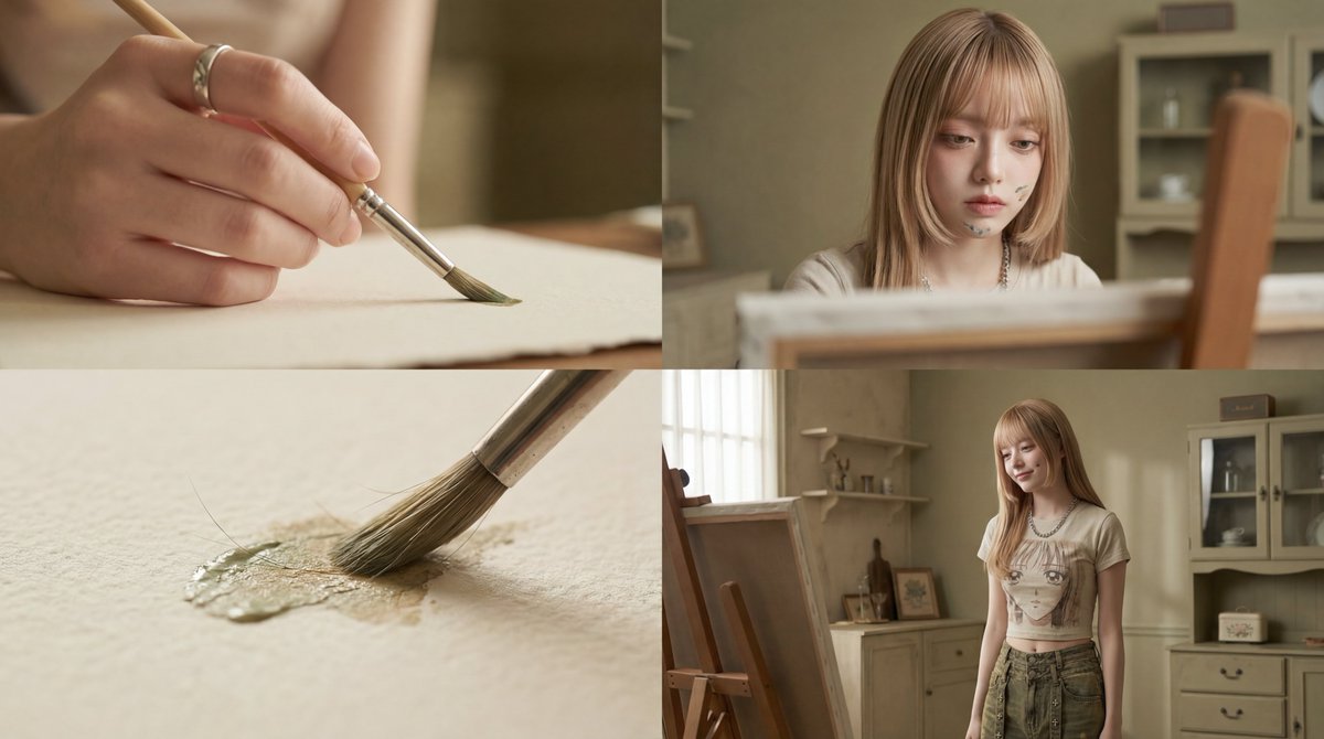 沉浸画境:少女创作的电影级ASMR AI image prompt result