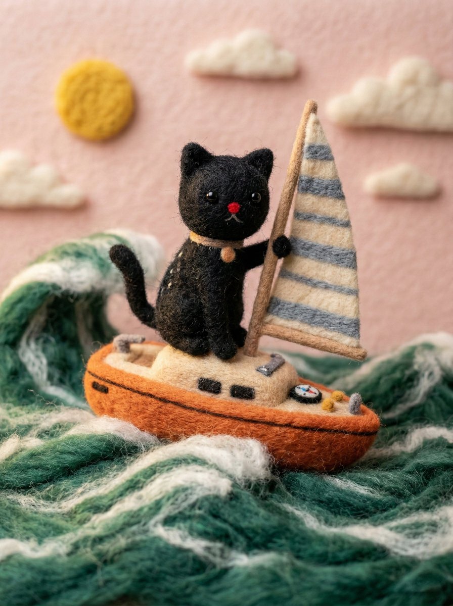 Felted wool miniature: GPT Image 2 prompt AI image prompt result