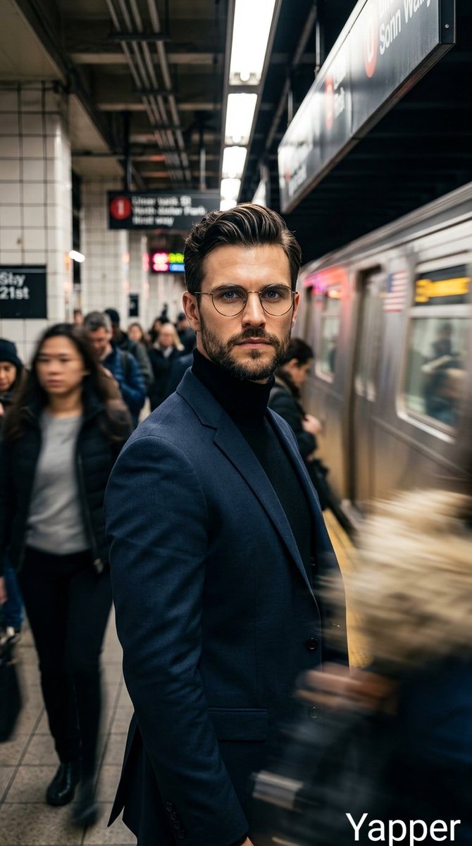 Subway suit thriller portrait: GPT Image 2 prompt AI image prompt result