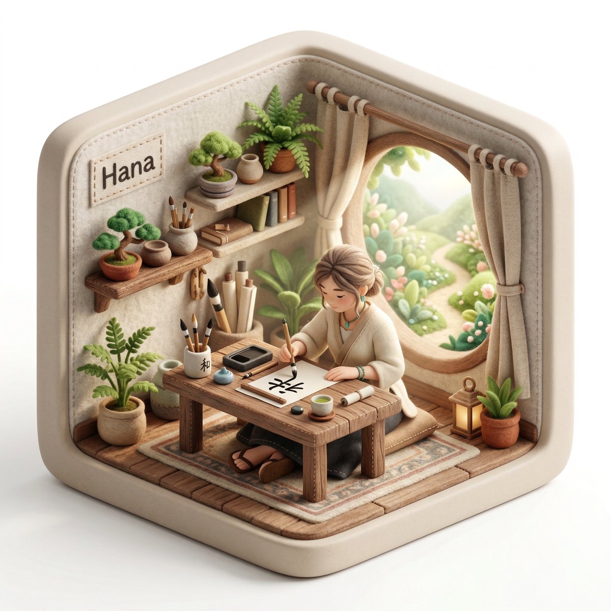 Isometric nature workspace: GPT Image 2 prompt AI image prompt result