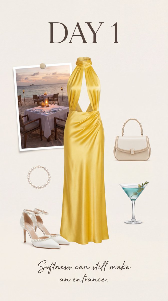 Yellow halter satin moodboard: GPT Image 2 prompt AI image prompt result