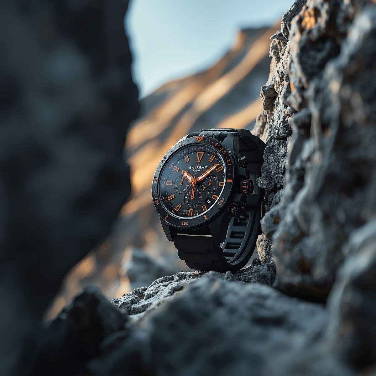 Matte chronograph rock macro: GPT Image 2 prompt AI image prompt result