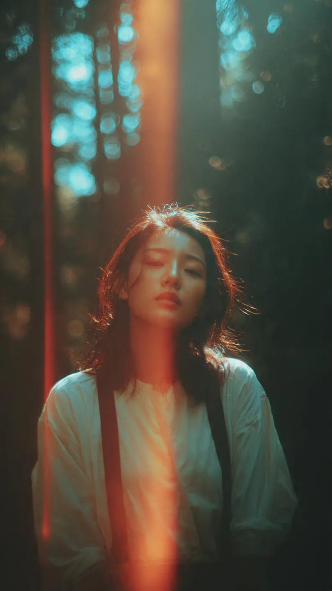 Forest light leak portrait: GPT Image 2 prompt AI image prompt result
