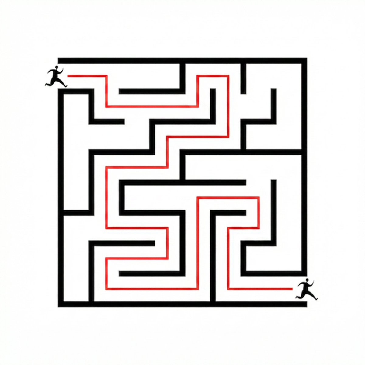 迷宫求解转换 AI image prompt example