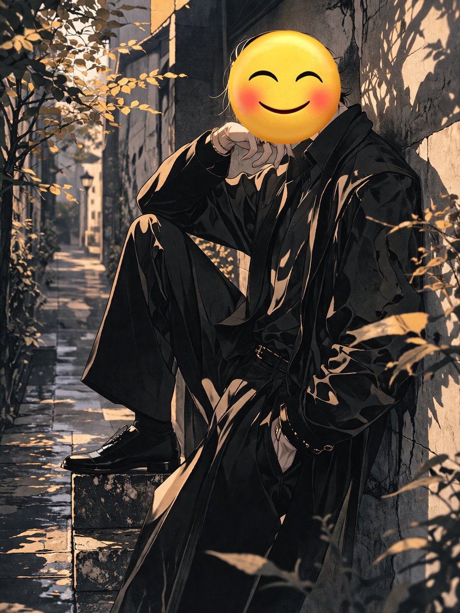 雨夜巷弄中的表情包人物 AI image prompt result