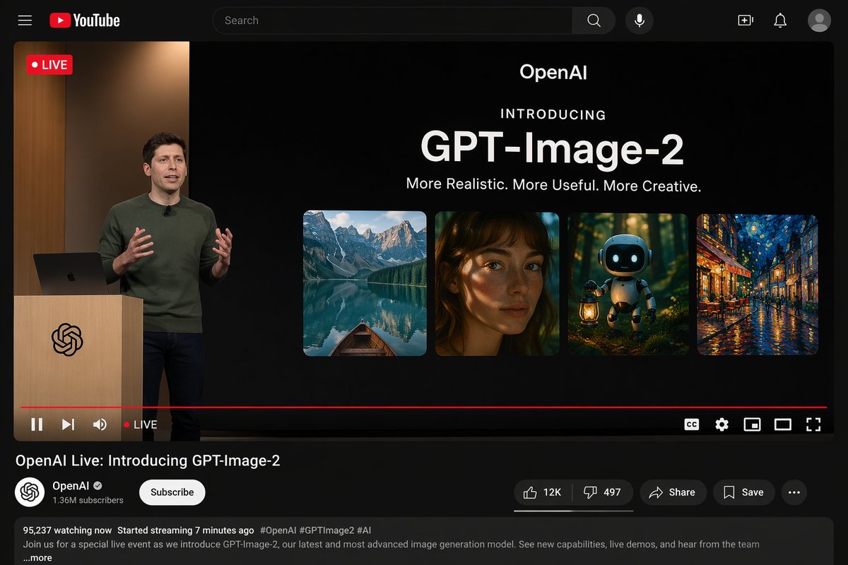 YouTube 直播发布会演示模板 AI image prompt result