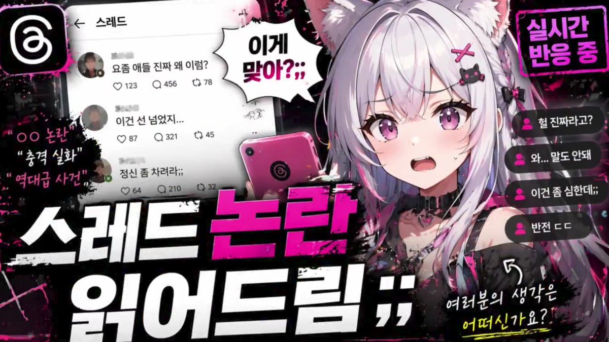动漫 VTuber 反应视频缩略图 AI image prompt result