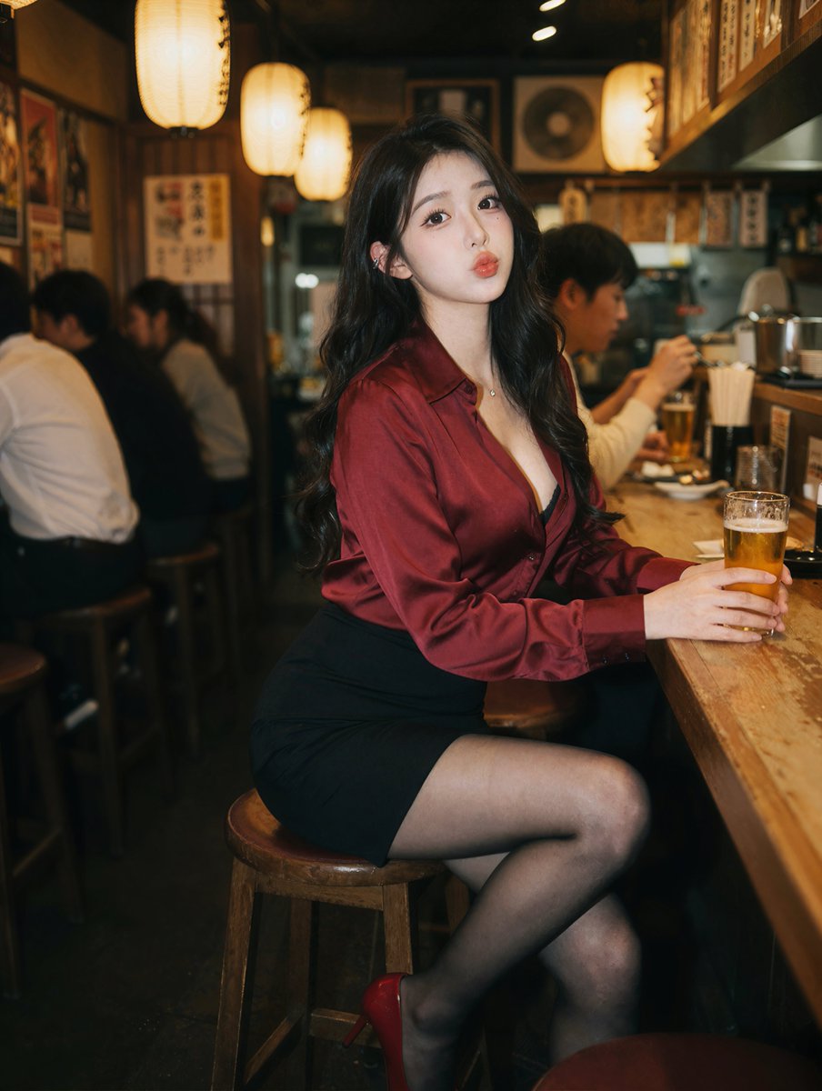 照片级写实居酒屋人像 AI image prompt result