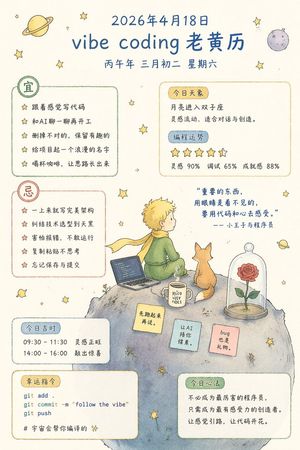Whimsical Programmer Almanac Infographic AI image prompt result