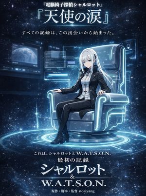 Sci-Fi Anime Detective Poster AI image prompt result