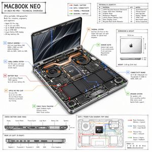 Laptop Technical Overview Infographic AI image prompt result