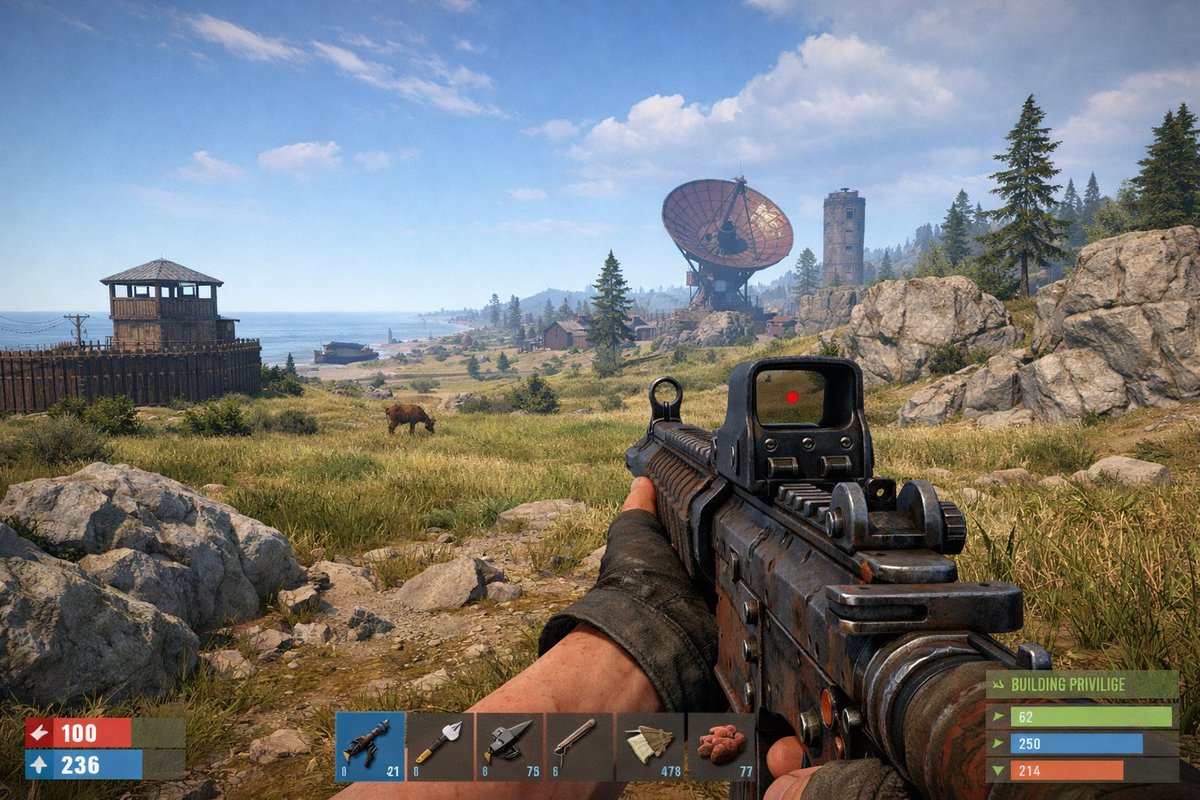 an ingame screenshot of rust AI image prompt example