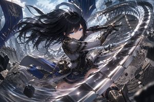 Anime Warrior With Whip Sword AI image prompt result