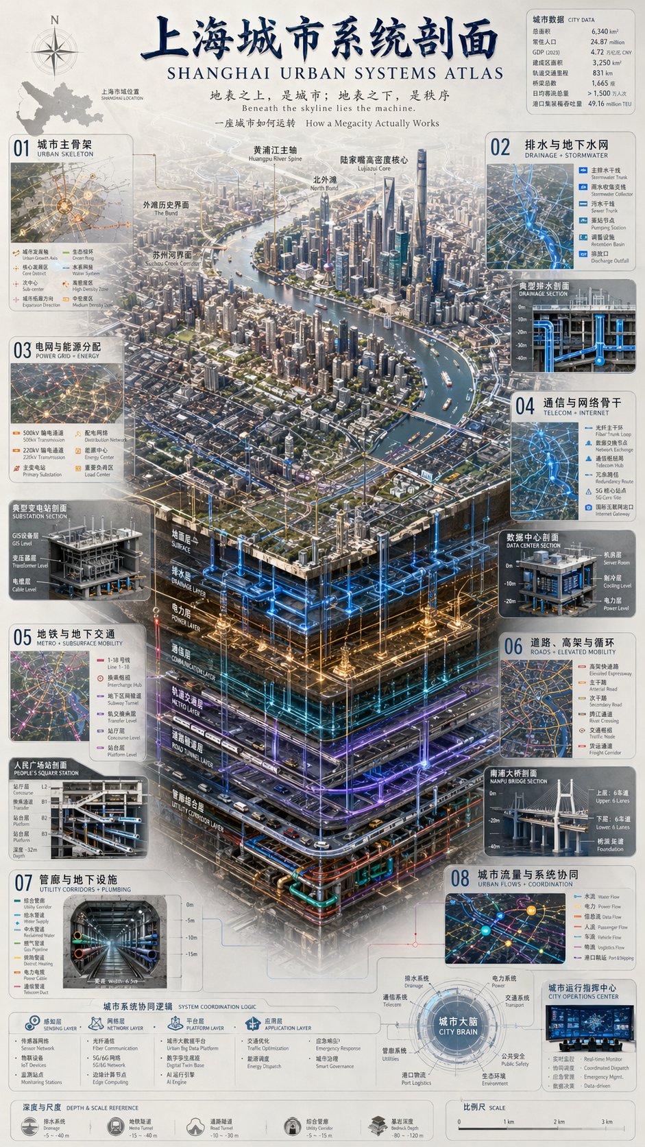 3D Urban Systems Atlas Infographic AI image prompt result