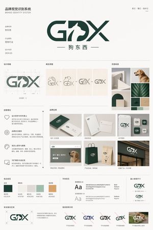 Pet Brand Identity System Board AI image prompt result