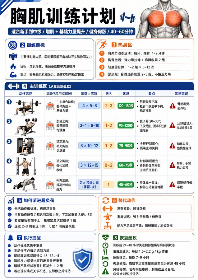 一张中文健身信息图 AI image prompt example