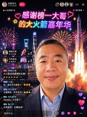 中文直播间火箭嘉年华效果图 AI image prompt result
