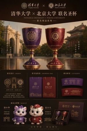 顶尖学府联名礼品海报 AI image prompt result