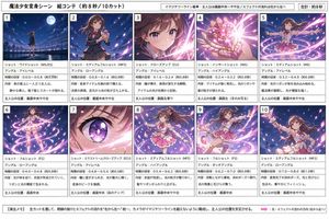 魔法少女变身分镜脚本 AI image prompt result