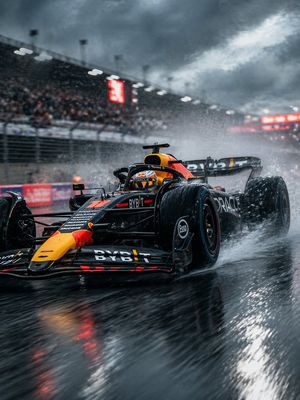 雨中方程式赛车疾驰 AI image prompt result
