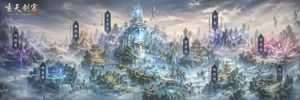 仙侠宗门全景地图 AI image prompt result