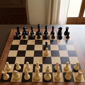 1.e4 e5 后的数字棋盘 AI image prompt result