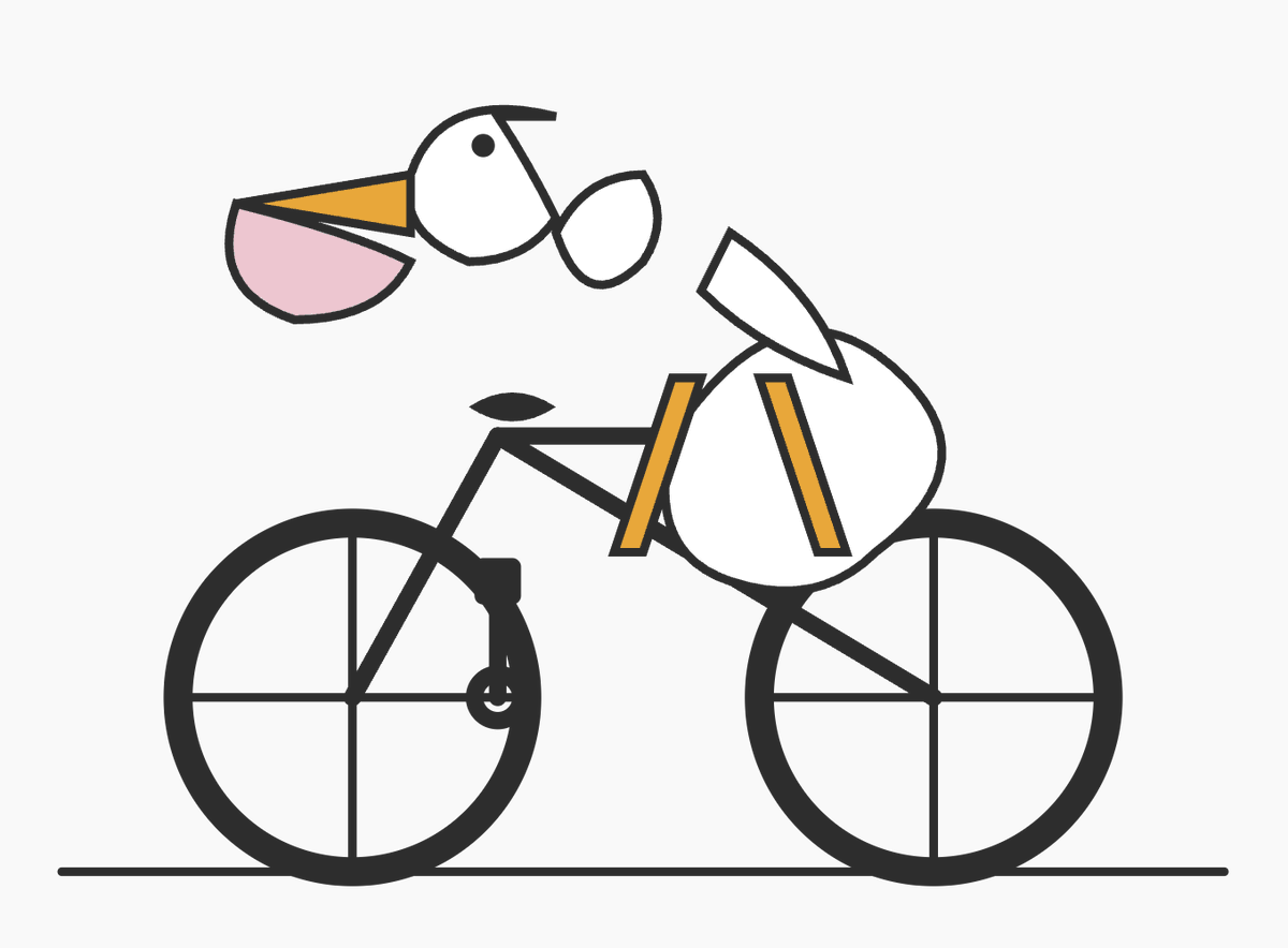Minimal Pelican Riding Bicycle AI image prompt result