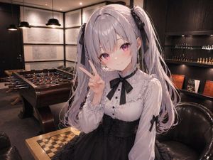 将动漫少女添加到参考休息室 AI image prompt result