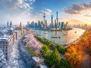 四季更迭全景图 AI image prompt result