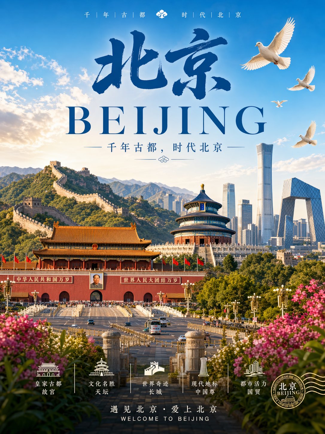还有gpt image 2生成不了的图吗?不需要多么复杂的提示词:帮我生成【城市名】城市宣传海报 AI image prompt example