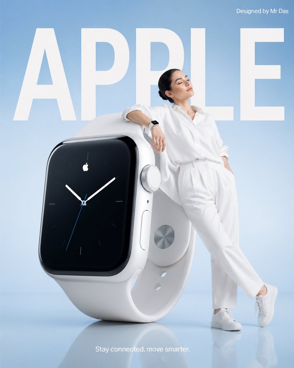 Oversized Apple smartwatch ad: GPT Image 2 prompt AI image prompt result