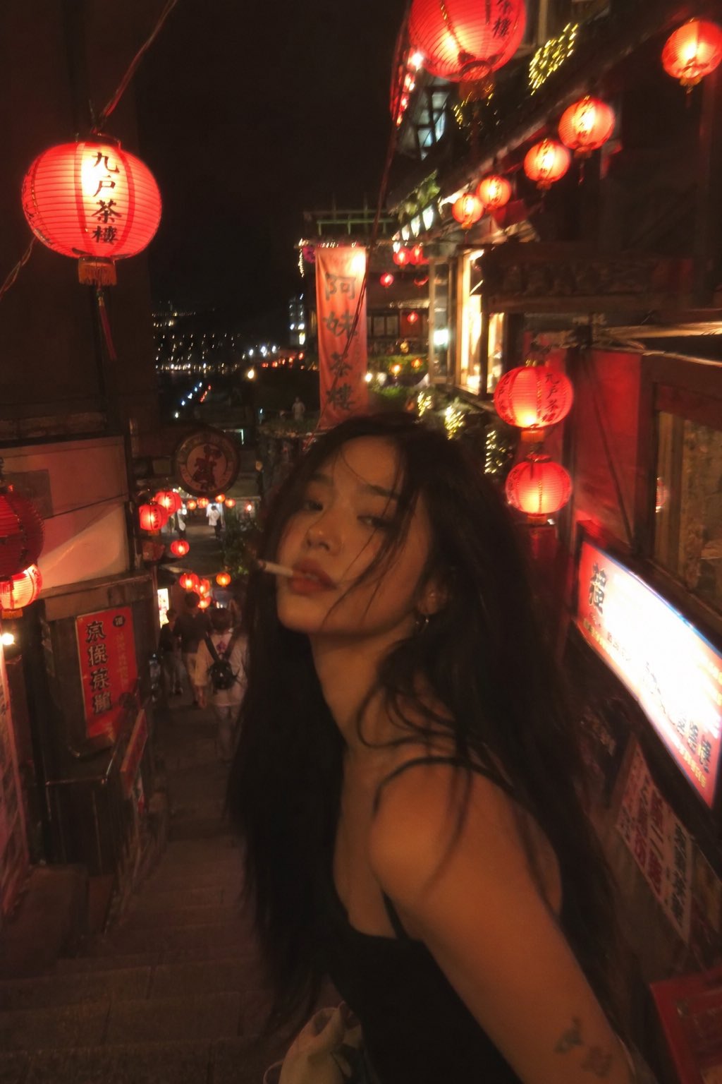 Taiwan night lantern street portrait: GPT Image 2 prompt AI image prompt result