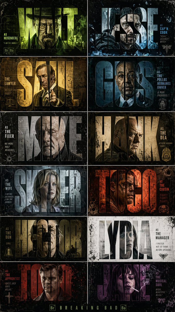 Breaking Bad 12-character poster: GPT Image 2 prompt AI image prompt result