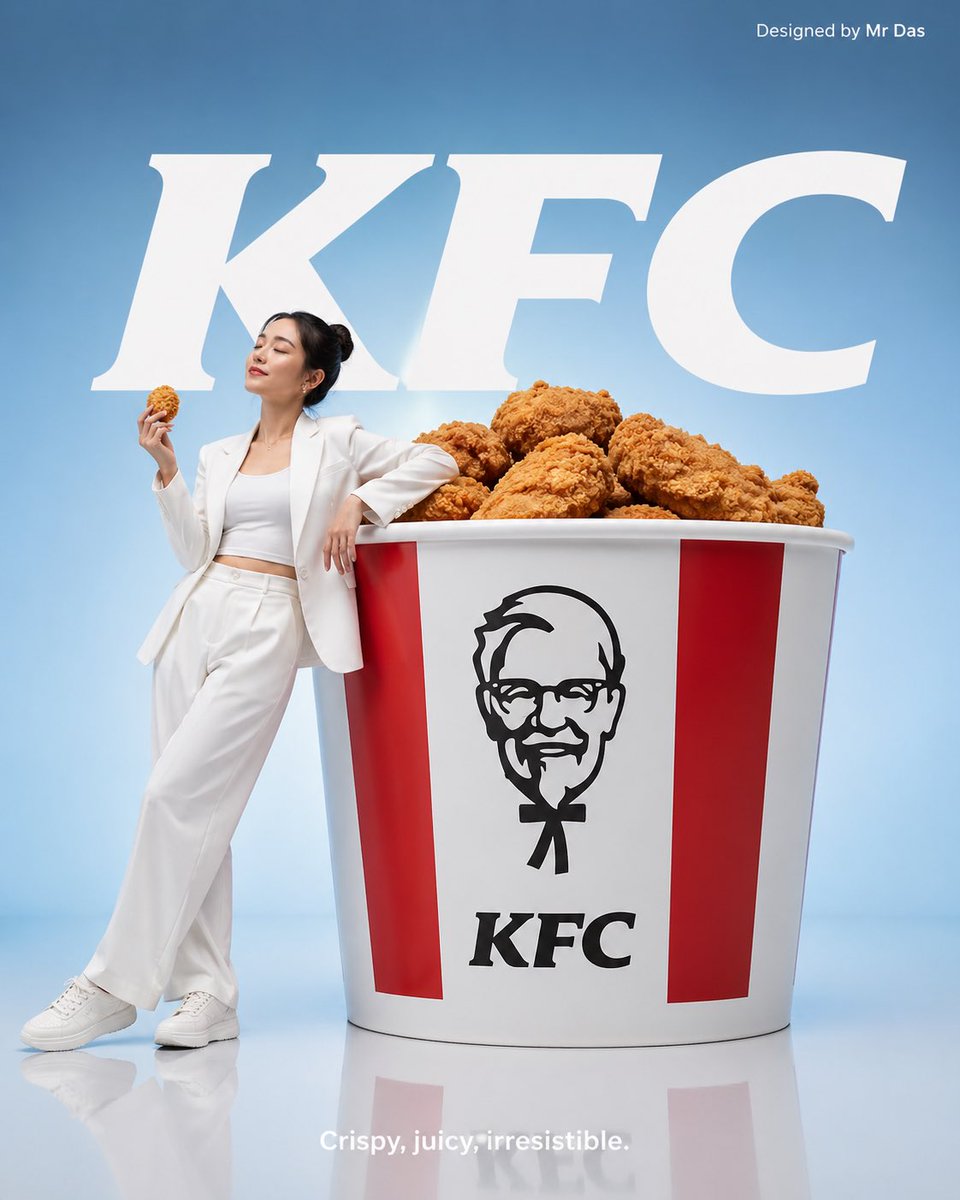 Oversized KFC bucket ad: GPT Image 2 prompt AI image prompt result