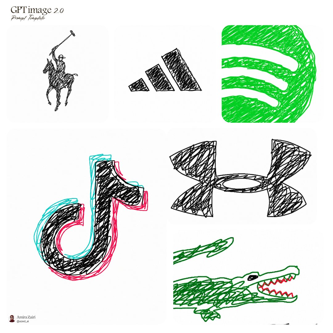 MS Paint scribble logo doodle: GPT Image 2 prompt AI image prompt result