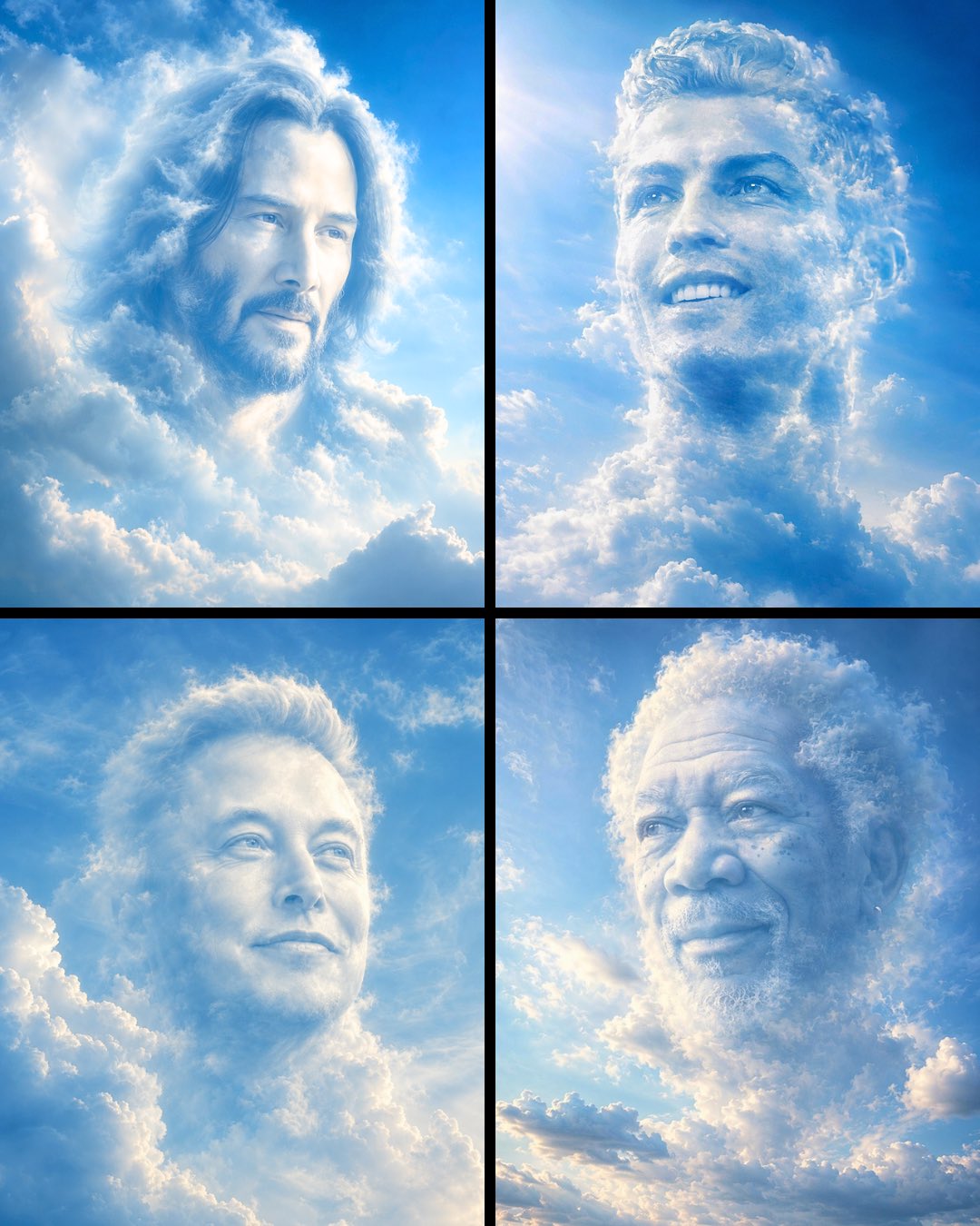 Cloud-formed face transformation: GPT Image 2 prompt AI image prompt result