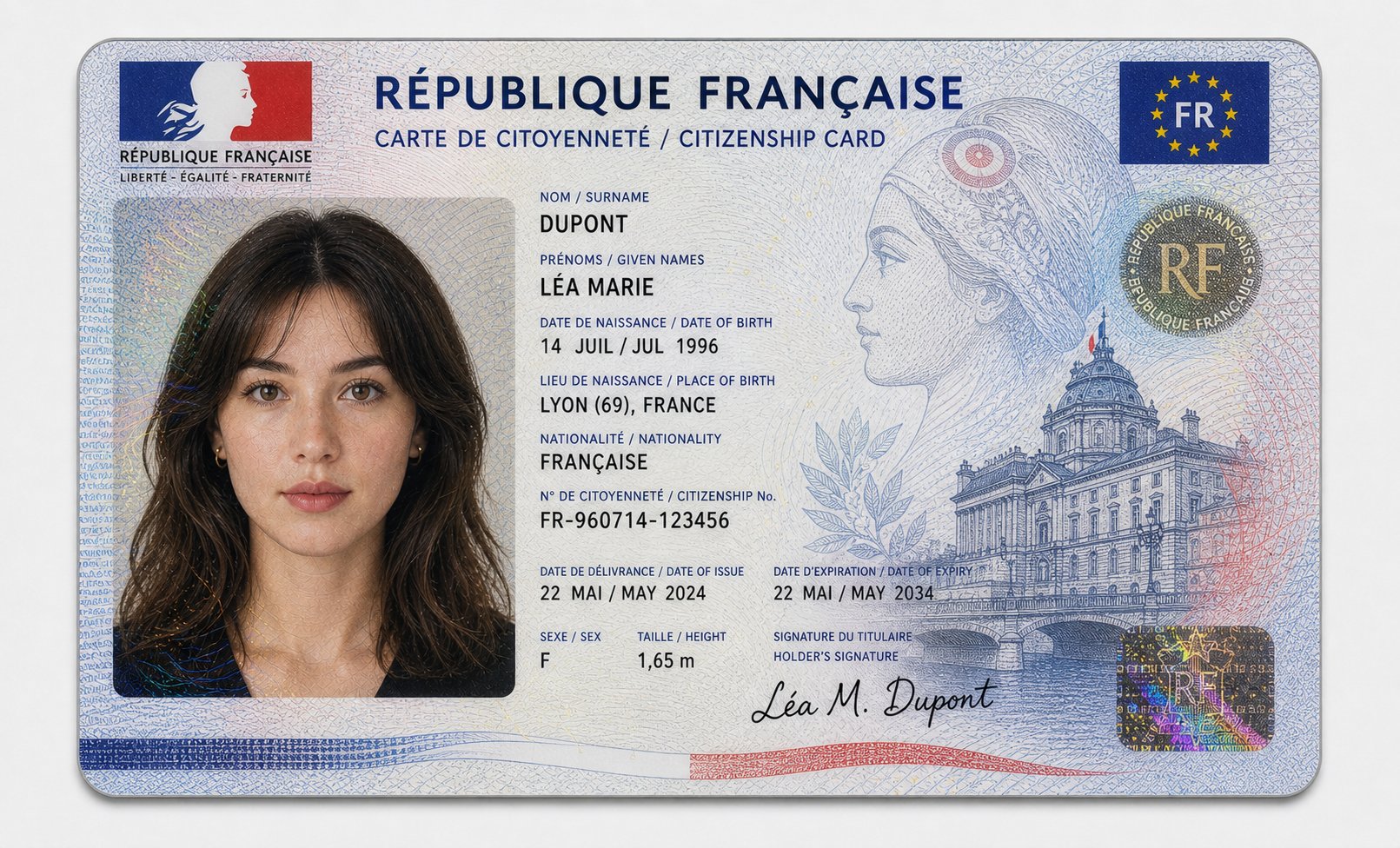 Photorealistic French ID card mockup: GPT Image 2 prompt AI image prompt result